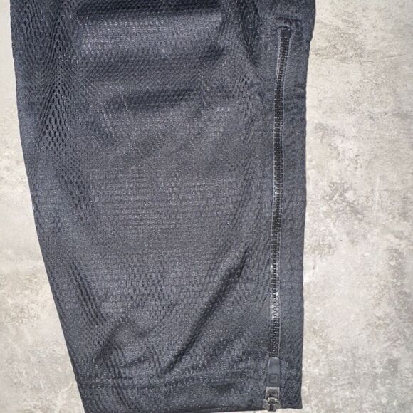 VTG And1 Pants Large Black Mesh Zip Sweatpants Basketball Drawstring Jogger Y2K‎ - Picture 5 of 5